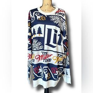 Miller Lite Acrylic Men’s Sweater, Miller Time,‎ Size 3X New Without Tags